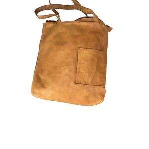 Latico Brown Leather Large Lined Zip Shopper Tote Bag